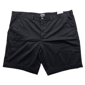 St. John's Bay Shorts Mens‎ 52 Big Black Cotton Blend Comfort Stretch Flat Front